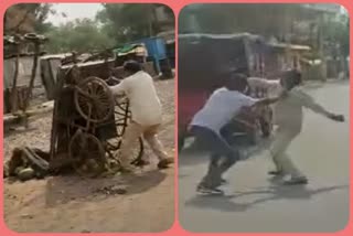 MP: Municipal corporation employee being beaten by fruit seller