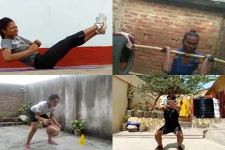 players focusing on fitness through jugaad technique in ranchi