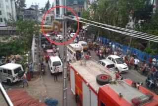 The accused in the cannabis case committed suicide by jumping on an electric post  accused in the cannabis case  കഞ്ചാവ്  കഞ്ചാവ് കേസിലെ പ്രതി വൈദ്യുത തൂണിൽ കയറി ആത്മഹത്യ ചെയ്തു  കൊച്ചി  എറണാകുളം