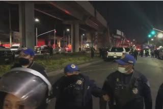 Mexico City metro overpass collapses onto road; 15 dead