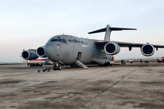 IAF aircraft carrying 450 oxygen cylinders from UK reaches Chennai