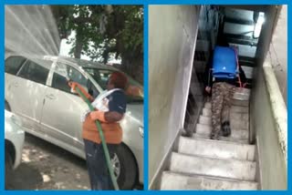 sanitization in madipur ward of delhi