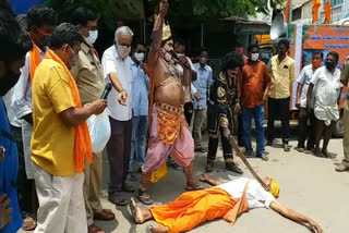 hindupuram police awareness on mask wearing