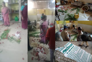 Amma Canteen ransacked by DMK workers at Chennai  former cm jayalalitha  amma hotel  chennai  ജയലളിതയുടെ അമ്മ ഹോട്ടലിനു നേരെ ആക്രമണം  ചെന്നൈ  മുന്‍ മുഖ്യമന്ത്രി ജയലളിത