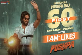 Allu Arjun's Pushpa teaser crossed 60 million views mark in youtube