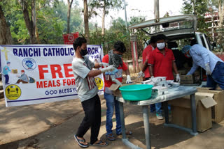 ranchi catholic church distributes free food