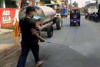 road sanitization at kaliaganj miunicipalty area in north dinajpur