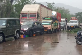 Morigaon national highway blocked due to heavy rainfall