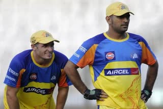 CSK fly Hussey into Chennai in air ambulance, Dhoni to leave for home today