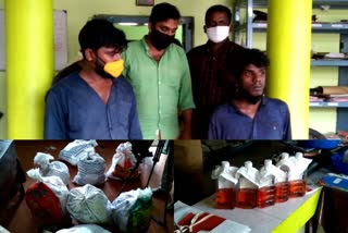 മദ്യക്കടത്ത്  Massive alcohol smuggling in Thrissur  ലോക്ക്ഡൗണ്‍  വ്യാജ മദ്യം  എക്‌സൈസ്  Excise  കർണാടക  കളിമണ്ണിലൊളിപ്പിച്ച് വൻ മദ്യക്കടത്ത്