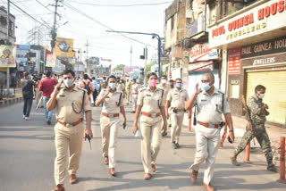 Traffic SP in action regarding Corona Guideline in ranchi