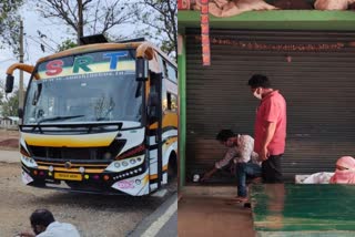 seal-shop-on-delivering-goods-to-passengers-coming-from-hyderabad-in-bijapur