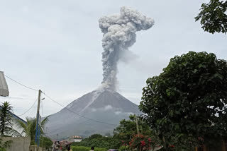 Indonesia’s Sinabung spews column of volcanic ash into sky