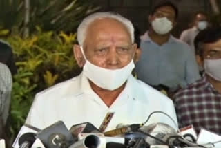 Karnataka CM BS Yediyurappa briefing the media