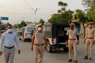 jaipur news, police flag march for corona virus