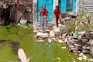 agar nagar people facing problem due to waterlogging at kirari in delhi