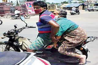 Body carried on two wheeler