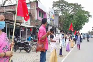 টিংখাঙত নাৰী নিৰ্যাতনকাৰীৰ বিৰুদ্ধে প্ৰতিবাদ