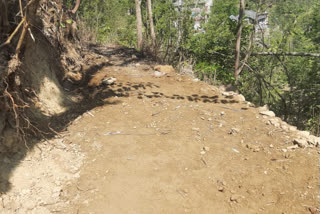 road construction stopped in kandohal of sarkaghat