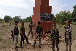 DRG jawans demolish Naxalite memorial