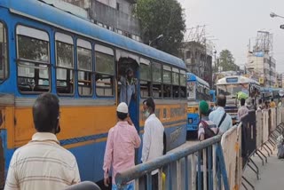 bus owners and staff demand free corona vaccine in west bengal