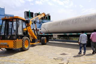 20000 litre liquid oxygen tank reached at malda medical college and hospital