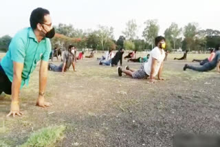 Yoga done in sunlight