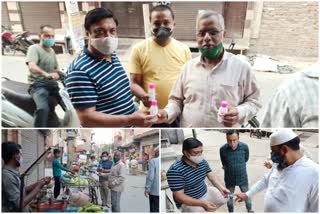 mask distribution on minister gopal rai birthday delhi