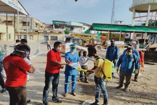 Presented face shield mask to mayor