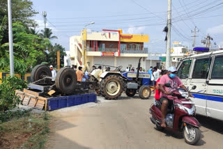 Bike collide with tractor in Mysore