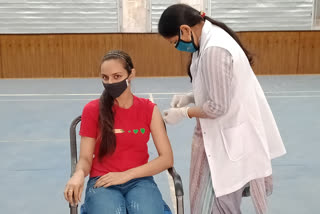 Vaccination of media persons in Hamirpur, हमीरपुर में मीडियाकर्मियों का टीकाकरण