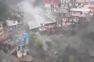 cloudburst uttarakhand  cloudburst uttarakhand deva prayag  ഉത്തരാഖണ്ഡിൽ മേഘവിസ്ഫോടനം  മേഘ വിസ്ഫോടനം  shops houses damaged  cloudburst in uttarakhands