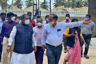 Minister Eshwarappa visit Rotary Cemetery