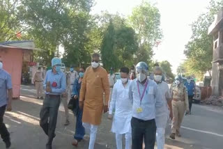 Union Minister of Tourism and Culture Prahlad Patel arrives at Bhojshala