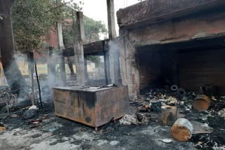 Five shops burnt