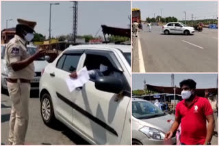 telengana police stopping andhra vehicles