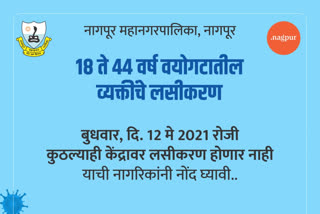 Vaccination of citizens in the age group of 18 to 44 has been stopped in Nagpur