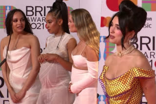 Winners Dua Lipa, Haim and Little Mix share their excitement backstage at the Brit Awards