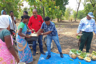 Ration and drug distribution to poor families