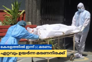 daily covid death rate increases in kerala  kerala covid death  kerala covid  കേരളത്തിൽ ഇന്ന് 95 കൊവിഡ് മരണം  ഏറ്റവും ഉയര്‍ന്ന മരണ നിരക്ക്  കേരളം കൊവിഡ്