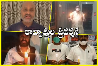 tdp-leaders-conduct-candles-display-to-tribute-corona-patients-deaths