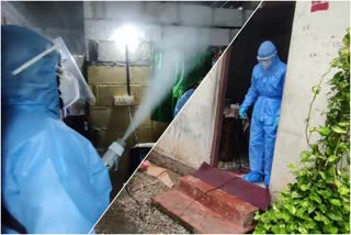 Pullikkada colony  അണു വിമുക്തമാക്കി  decontaminated  ചിന്നക്കട പുള്ളിക്കട കോളനി  കൊല്ലം നഗരം  ആർ.ടി.പി.സി.ആർ പരിശോധന