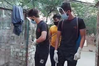 team Arjun volunteers sanitize streets of Mehrauli