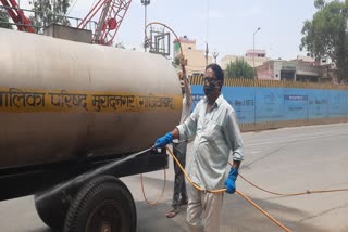 sanitization drive in ward 15 of muradnagar ghaziabad