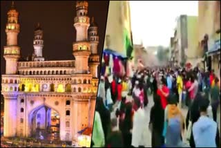 People throng markets near Charminar ahead of Eid tomorrow