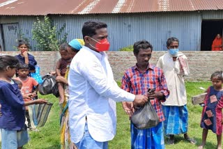 raijor dal food distribution at barpeta