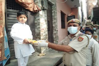 Delhi Police wishes eid in najafgarh in delhi