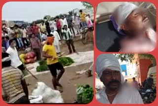 Fight in vegetable market