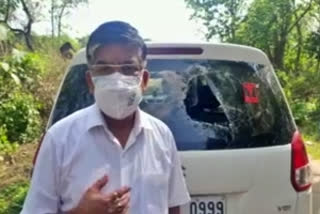 BJP MP Subhash Sarkar's car attacked