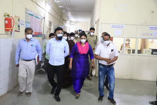 Dr. Sudhakar visits Bagepalli Taluk Hospital